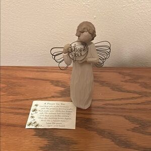 Willow Tree Cream and Brown Angel Figurine
